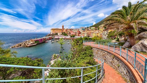 Pueblo de Nervi visto desde el Passeggiata Anita Garibaldi