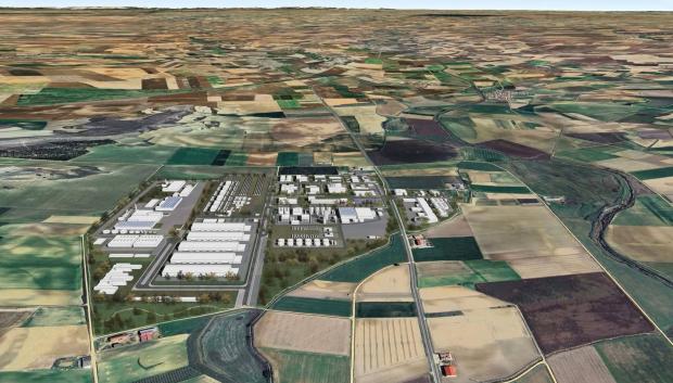 Recreación en vista aérea de Zamora Norte, 2025