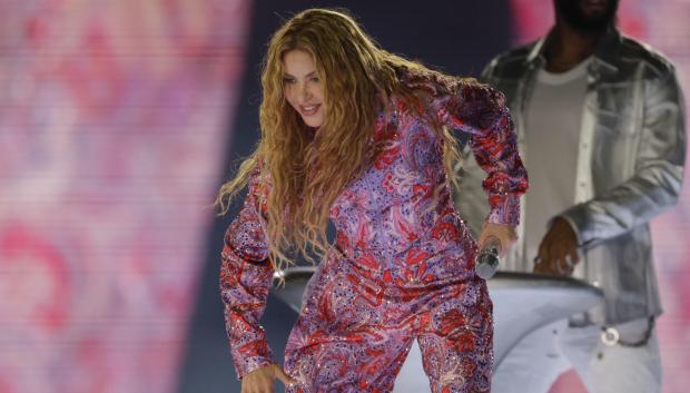 Shakira durante el primero de sus conciertos