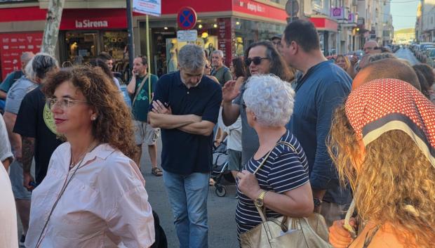Pilar Costa en la manifestación de este domingo en Ibiza contra la ampliación del aeropuerto de Aena