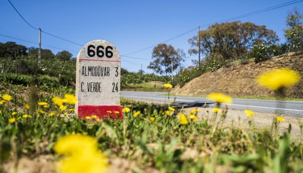 Kilómetro 666 de la famosa carretera nacional N2 que atraviesa Portugal