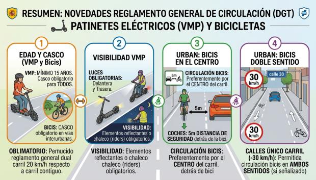 Los usuarios de patinetes y bicis también lo van a notar