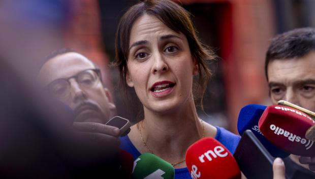 La portavoz de Más Madrid en el Ayuntamiento de Madrid, Rita Maestre, tras la reunión