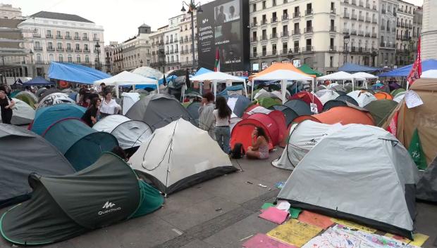 Campamento en la Puerta del Sol