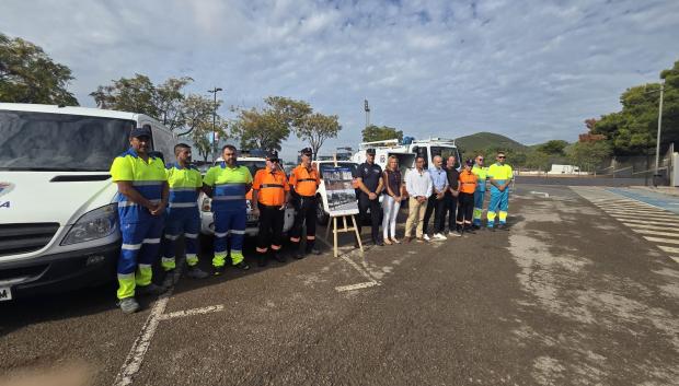 Momento de la presentación de los nuevos recursos para emergencias en Ibiza.