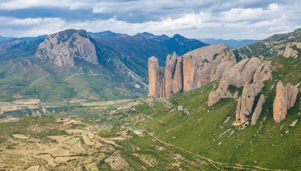 Paisaje de los Mallos de Riglos, en Huesca