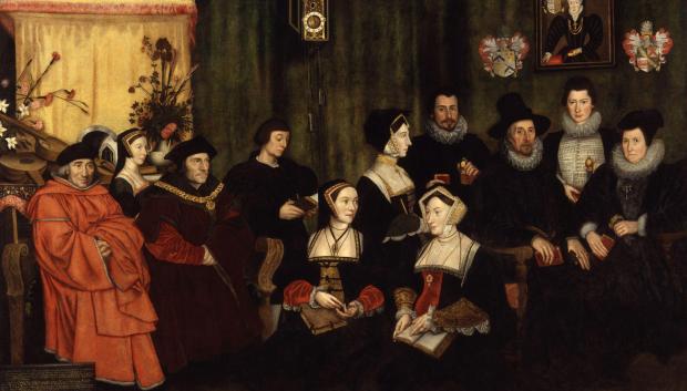 Sir Tomás Moro y su familia y descendientes, 1593