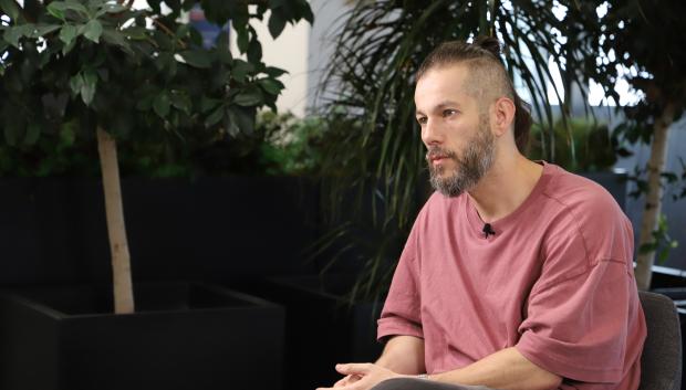 David Luque, durante la entrevista