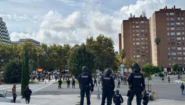 Imagen del despliegue policial