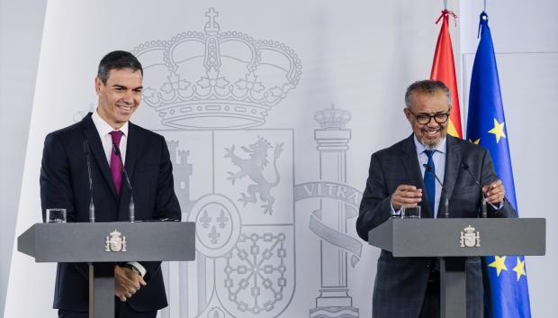 El presidente del Gobierno, Pedro Sánchez, recibe al director general de la Organización Mundial de la Salud (OMS), Tedros Adhanom
