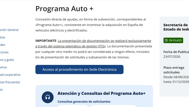 Los fondos del plan Auto+ se agotan