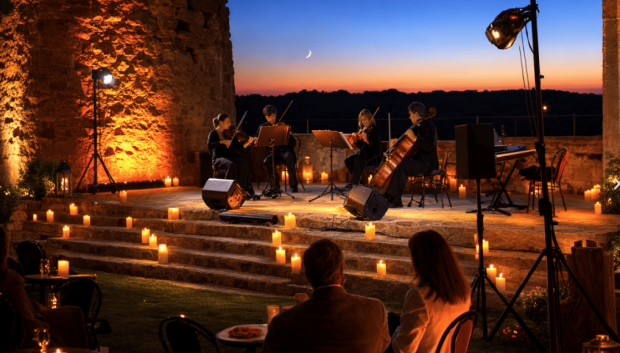 Uno de los conciertos de la 'Noche de las Velas' celebrado en el castillo