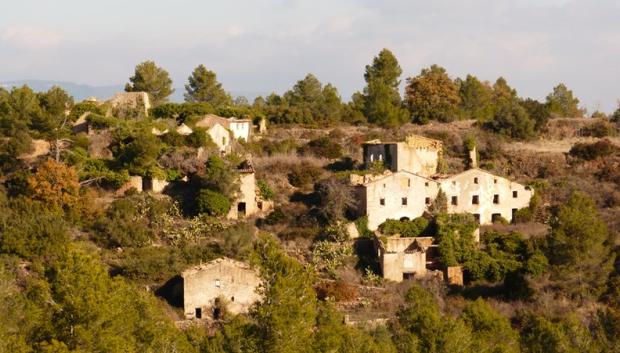 Imagen de archivo del pueblo Marmellar (Baix Penedès, Cataluña).