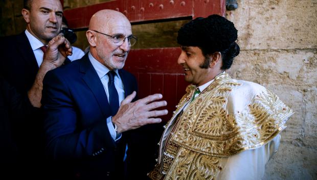 Imagen de Luis de la Fuente y Morante de la Puebla tomada este viernes en Valencia