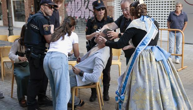 Imagen de uno de los heridos