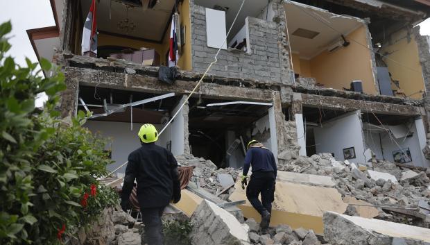 Edificio colapsado tras el temblor en Panamá