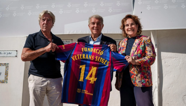 Joan Laporta, en el homenaje en Sitges
