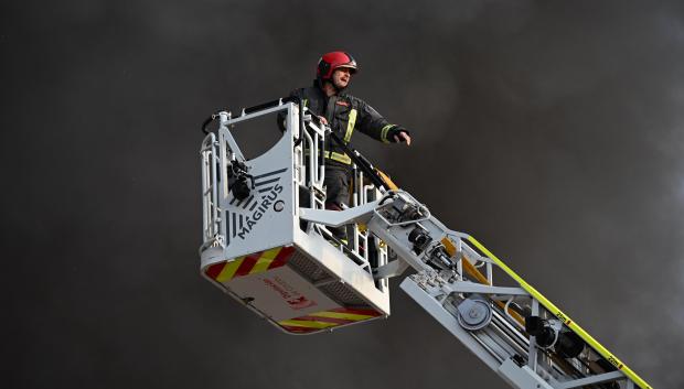 Bomberos en acción