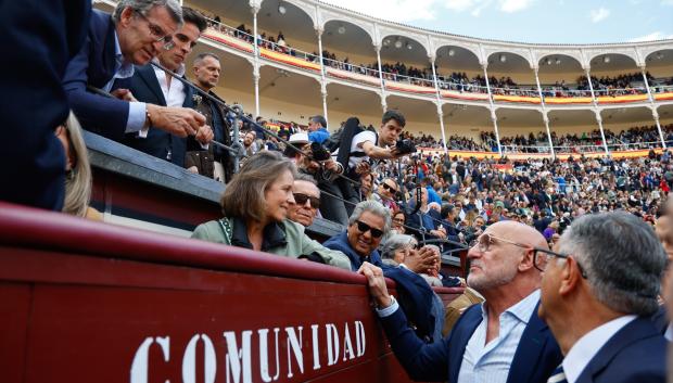 (Foto de ARCHIVO)
Alberto Núñez Feijóo, Gonzalo Caballero, Luis de la Fuente y José Ortega Cano en la plaza de toros de las Ventas a 17 de Mayo de 2024 en Madrid (España).

Jose Velasco / Europa Press
FAMOSOS;TOROS;LAS VENTAS;SAN ISIDRO
17/5/2024