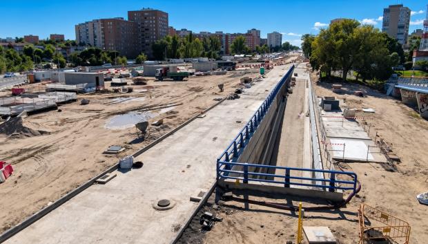Avance de las obras en el Paseo de la A-5