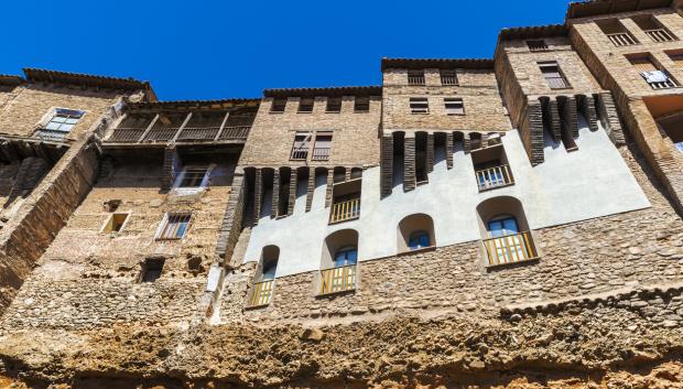 Casas colgantes en Tarazona (Aragón)
