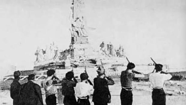 Fusilamiento del Sagrado Corazón de Jesús en Madrid el 28 de julio de 1936.