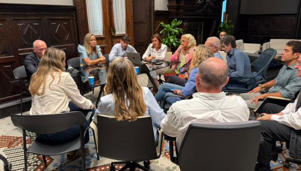 Imagen de la reunión de seguimiento y coordinación celebrada este sábado en el Ayuntamiento de Valencia