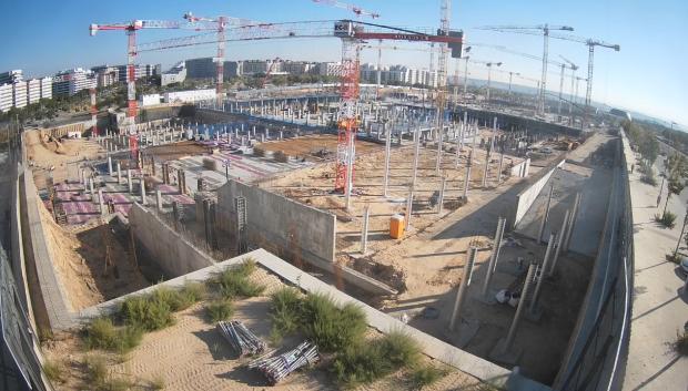 Imagen de las obras en la Ciudad de la Justicia de Madrid