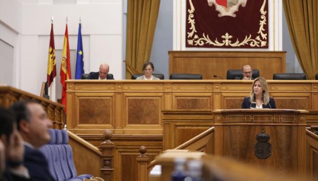 La portavoz del Grupo Socialista, Ana Isabel Abengózar, durante su intervención