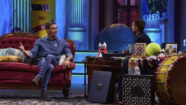 Pedro Sánchez, durante su visita a 'La Revuelta' de TVE