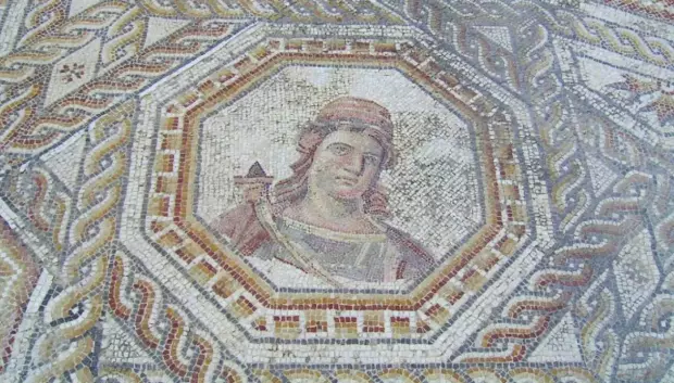 Mosaico en la Villa Romana