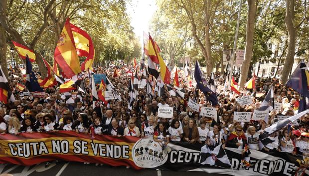 Miles de personas se concentran en Madrid para reclamar "seguridad, libertad y futuro" para Ceuta