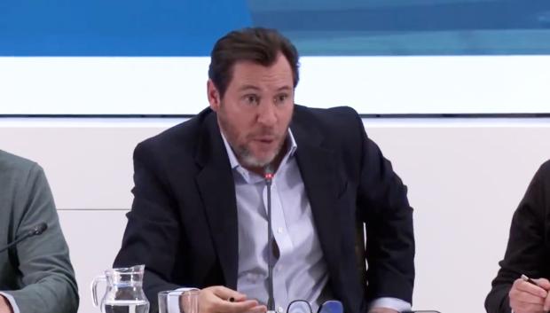Óscar Puente, durante una rueda de prensa el 23 de enero, tras el accidente de Adamuz