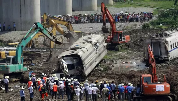 Accidente registrado en Wenzhou (China) en julio de 2011, en el que murieron 40 personas