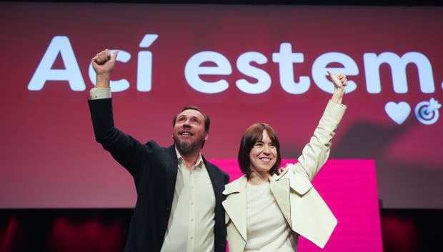 Imagen de archivo de Óscar Puente y Diana Morant tomada durante el congreso del PSPV-PSOE