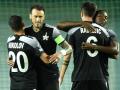 Los jugadores del Sheriff Tiráspol celebran la victoria conseguida en la jornada inaugural ante el Shaktar Donetsk