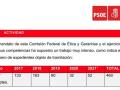 Extracto del documento del PSOE