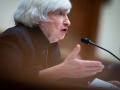 Janet Yellen, secretaria del Tesoro estadounidense, durante una comparecencia