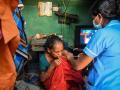 Vacunación en Chennai, India, a comienzos de octubre