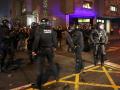 Intervención de los Mossos durante incidentes en los aledaños del Camp Nou