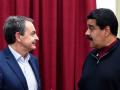 Zapatero junto a Maduro en una de sus entrevistas.