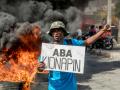 Manifestándose en Puerto Príncipe contra los secuestros perpetrados por pandillas, Foto de Archivo