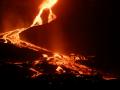 Rio de lava del volcán de Cumbre Vieja sobre Todoque