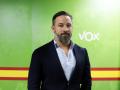 Santiago Abascal, en la sede nacional de Vox.