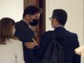Rufián junto a Bolaños y Lastra.