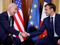 El presidente de Estados Unidos Joe Biden y el presidente francés Emmanuel Macron
