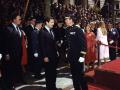 Saludo de S.M el Rey Don
Juan Carlos I, al Presidente
del Gobierno, D. Adolfo Suárez
González al finalizar el desfile
militar, 9 de mayo de 1978