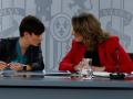 La portavoz junto a la vicepresidenta tercera