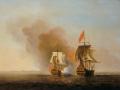 El HMS Centurion de George Anson capturando el galeón de Manila Nuestra Señora de Covadonga en 1743