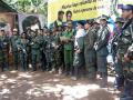 Grupo de guerrilleros de las FARC-EP en algún lugar de Colombia o Venezuela